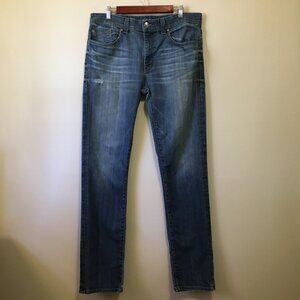 Fidelity Jimmy Helios Blue Denim Square Pocket Straight Leg Jeans